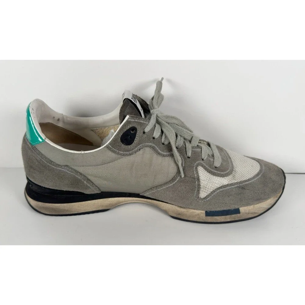 Golden Goose Men's Grey/Black Suede Running Sneaker Size EU 42 US 9